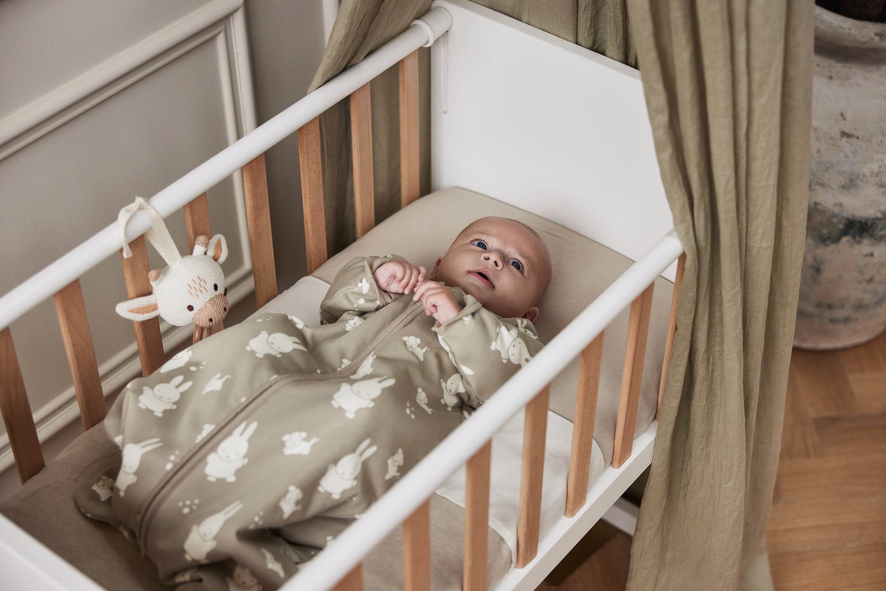 Jollein Sleeping bag with detachable sleeve 90cm Miffysnuffy | Olive Green