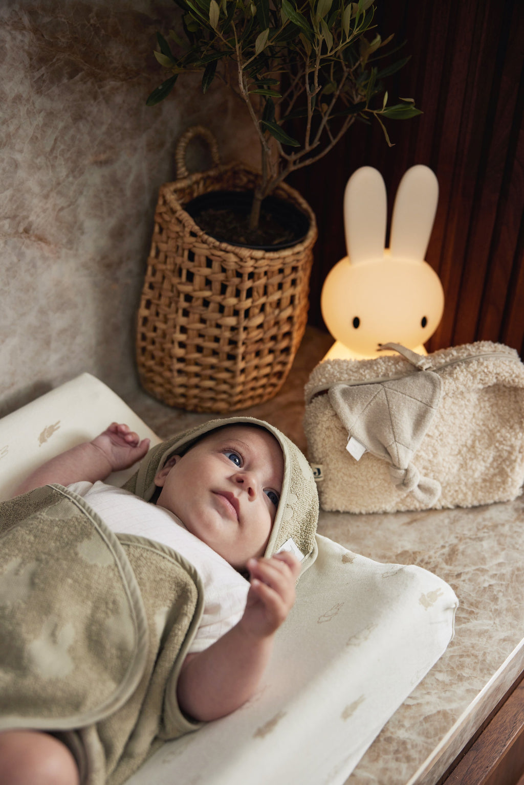 Jollein changing cushion cover Jersey 50x70cm Happy Miffy | Nougat