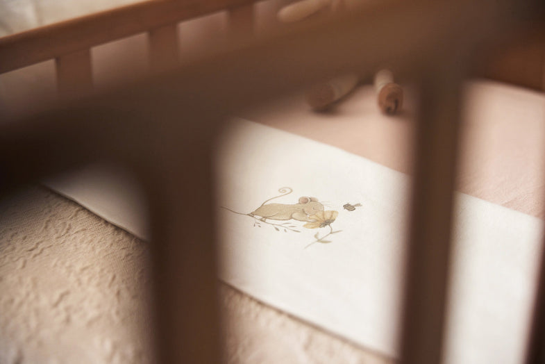 Jollein Crib sheet 120 x 150 cm | Dreamy Mouse