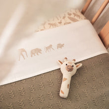 Jollein Fitted Sheet Crib 75x100cm | Animals Nougat