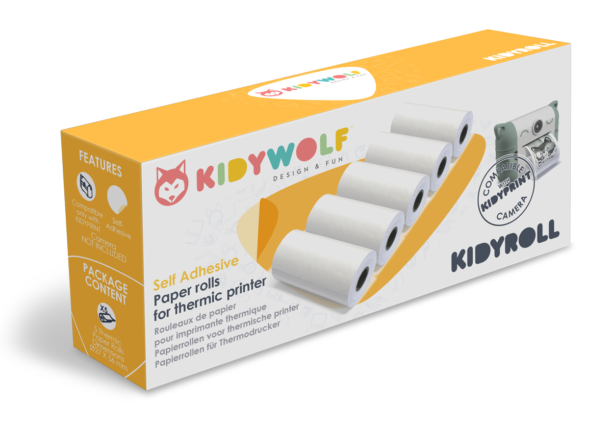 Kidywolf Kidyroll 5 Self-adhesive Rolls For Kidyprint