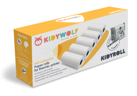 Kidywolf Kidyroll 5 Self-adhesive Rolls For Kidyprint