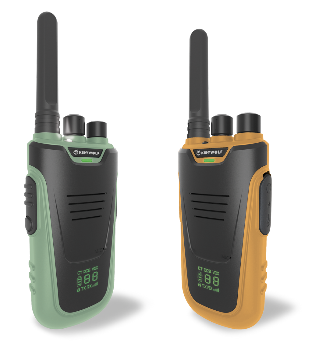 Kidywolf KidyTalk Walkie Talkie 2 pieces | Green - Orange