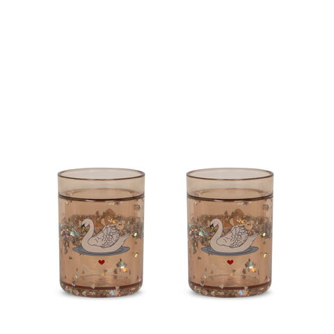 Konges Sløjd 2 Pack Glitter Drinking cups | Swan