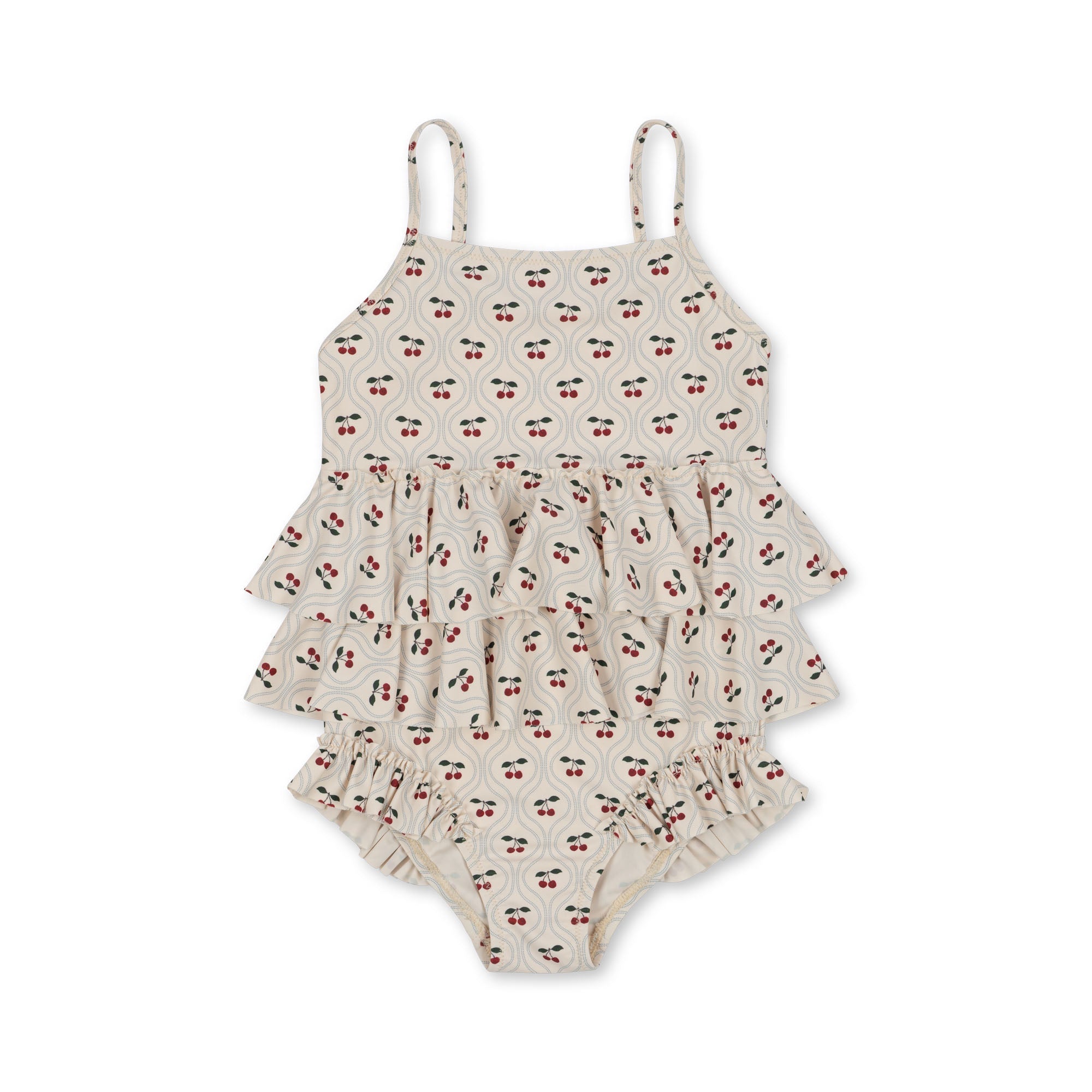 Konges Sløjd Manuca Frill Swimsuit | Cherry Motif