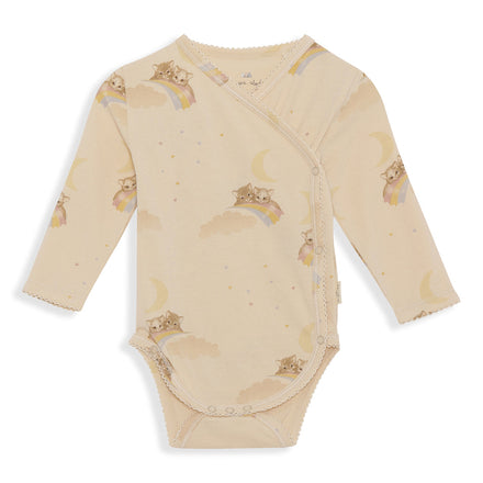 * Konges Sløjd Newborn Wrap Romper | Rainbow Kitty