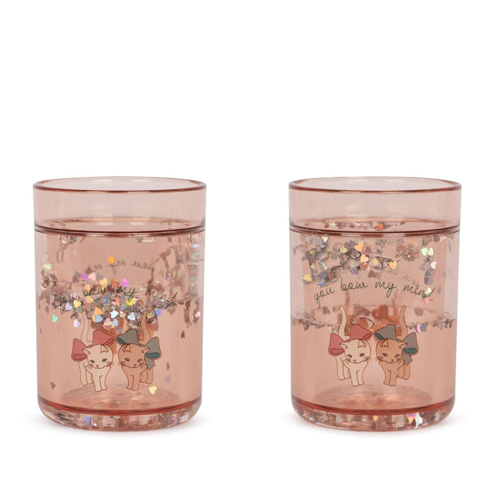 Konges Sløjd 2-Pack Glitter Cups | Bow Kitty