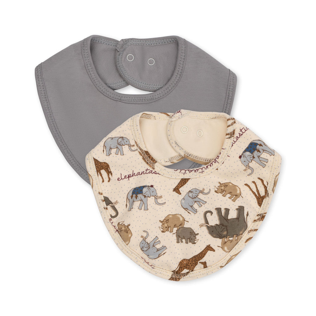 Konges sløjd Bib Bandana bib 2-pack | ElephanBagtic/Sleet