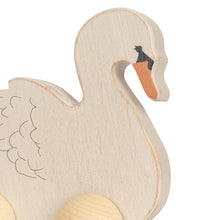 Konges Sløjd Wooden Pull Play Rolling Swan | Cream Off White