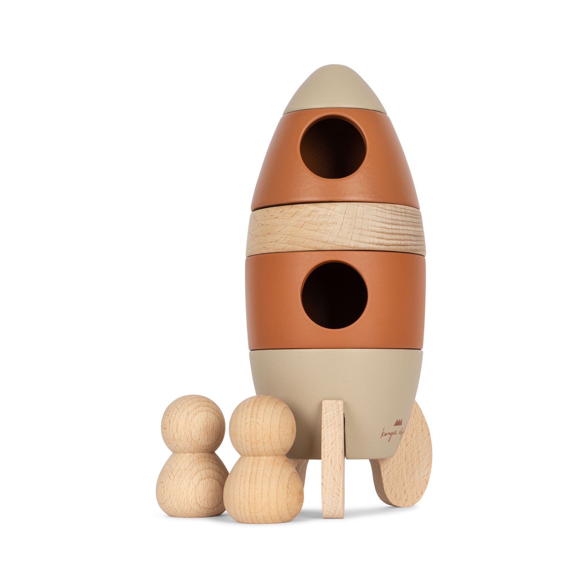 Konges Sløjd Wooden Stack Rocket Stacking Rocket | Multi