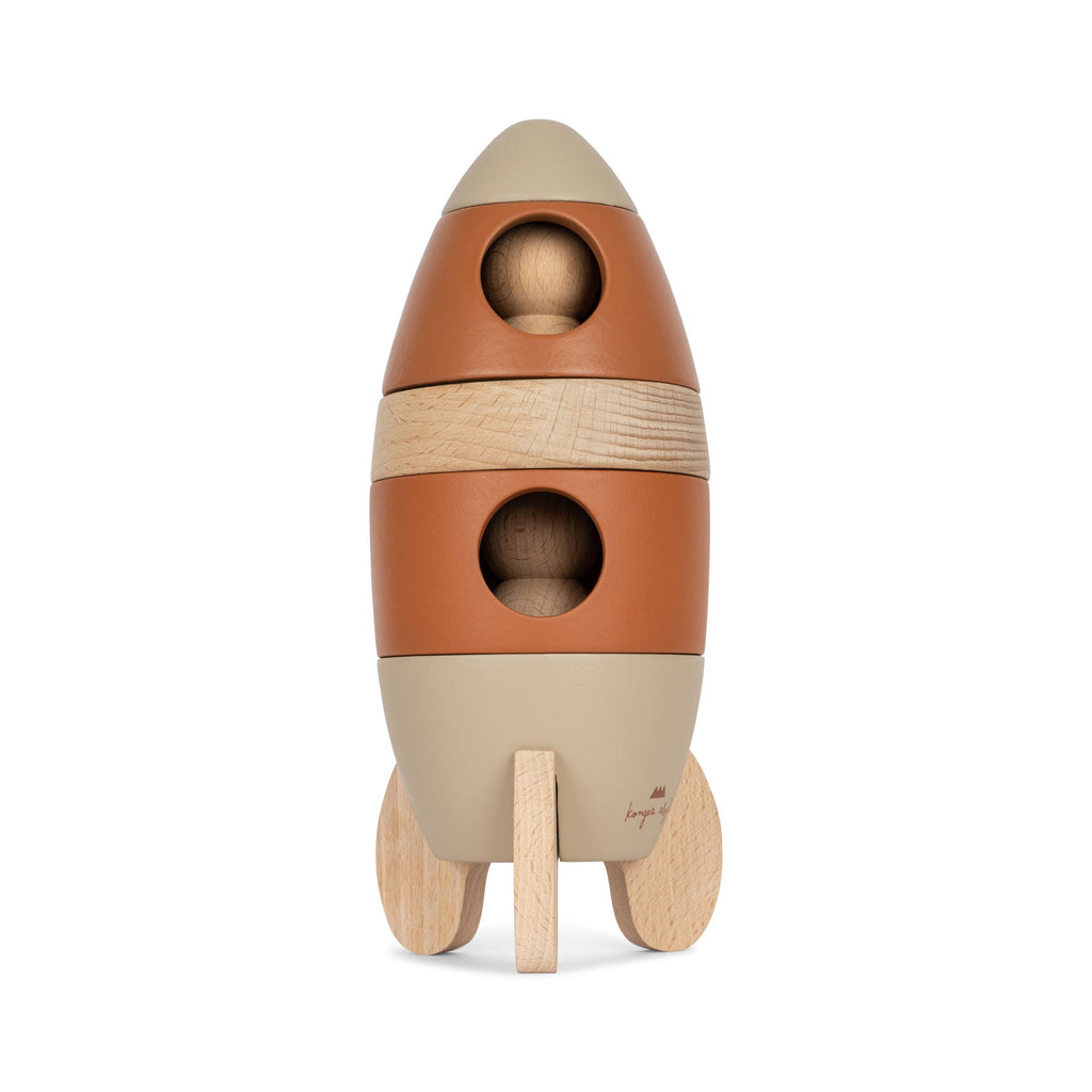 Konges Sløjd Wooden Stack Rocket Stacking Rocket | Multi