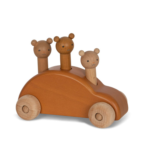 Konges Sløjd Wooden Pop-Up Car FSC | Brown
