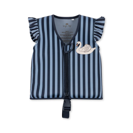 Konges Sløjd Neoprene Swimming Vest Frill | Swan Stripe