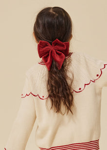 Konges Sløjd Velvet Bow Hair Clip | Jolly Red