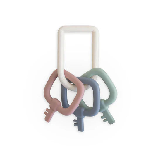 Mushie Teething Ring Silicone Key Ring