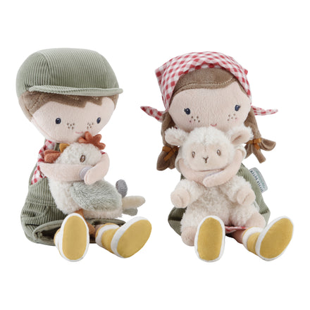 Little Dutch Cuddle Doll 35cm | Farmer Jim with chicken