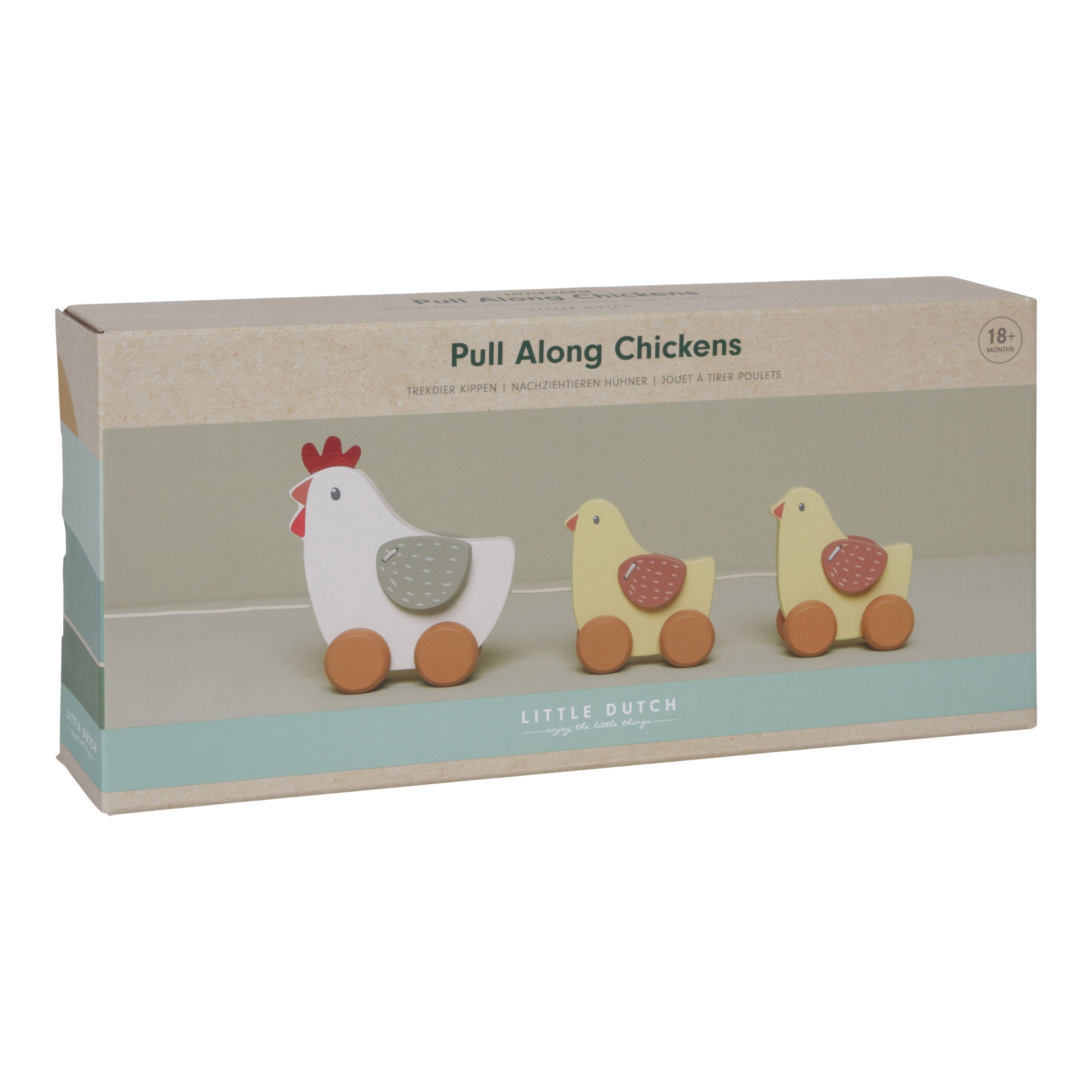 Little Dutch Wooden Pull Animal Little Farm | Chicken