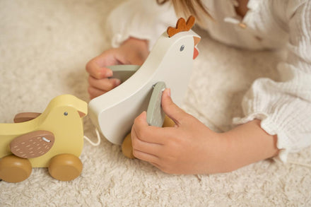 Little Dutch Wooden Pull Animal Little Farm | Chicken