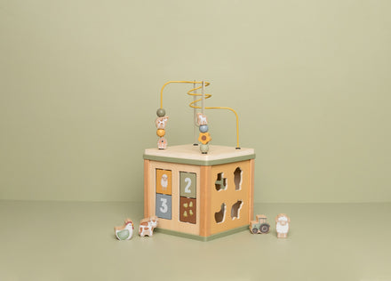 Little Dutch Wooden Activities Cube FSC Little Farm