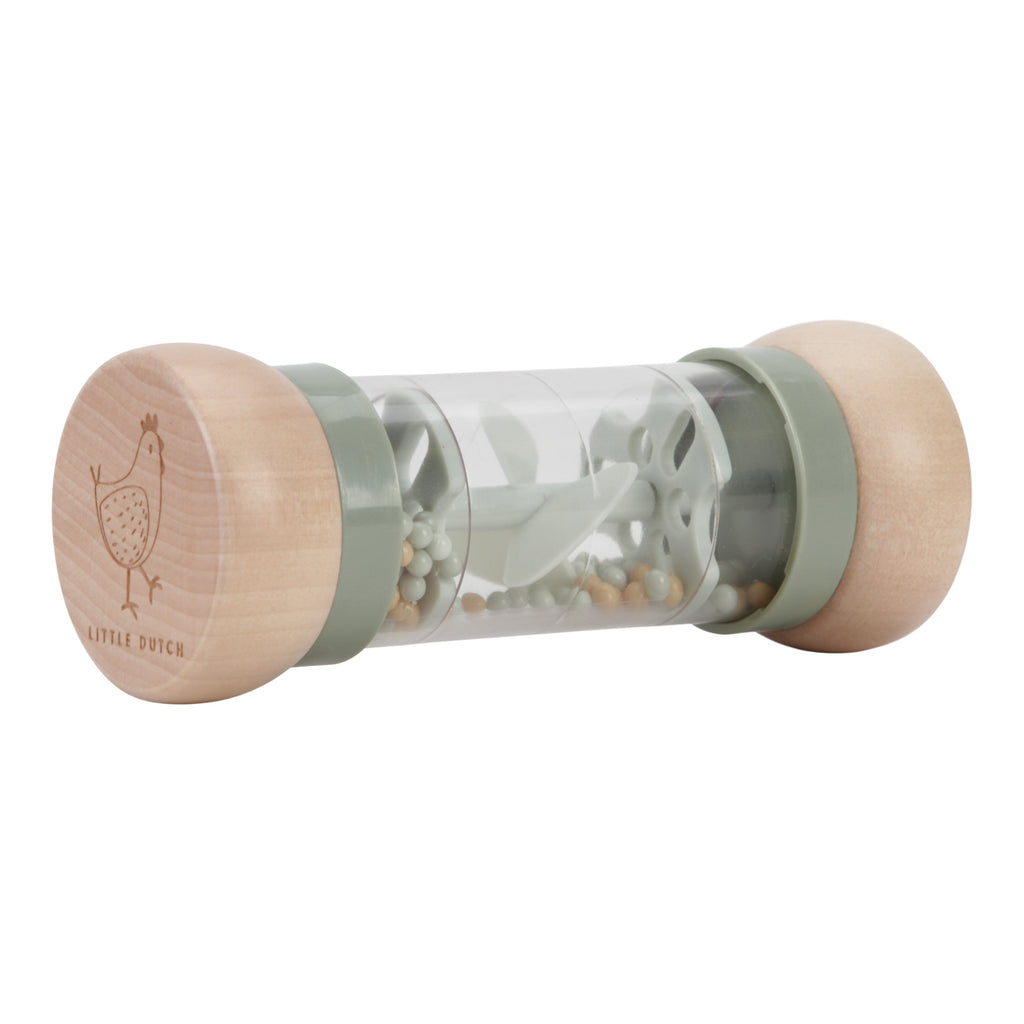 Little Dutch Wooden Rain Rattle FSC Little Farm