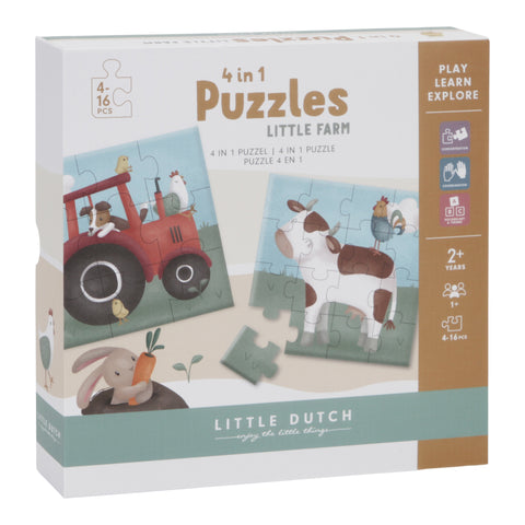 Little Dutch 4 in 1 puzzle | Little Farm