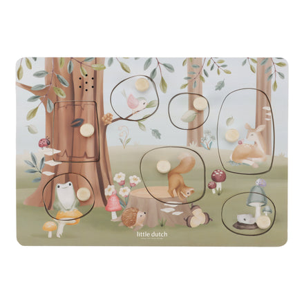 Little Dutch Geluidenpuzzel Forest Friends Fsc