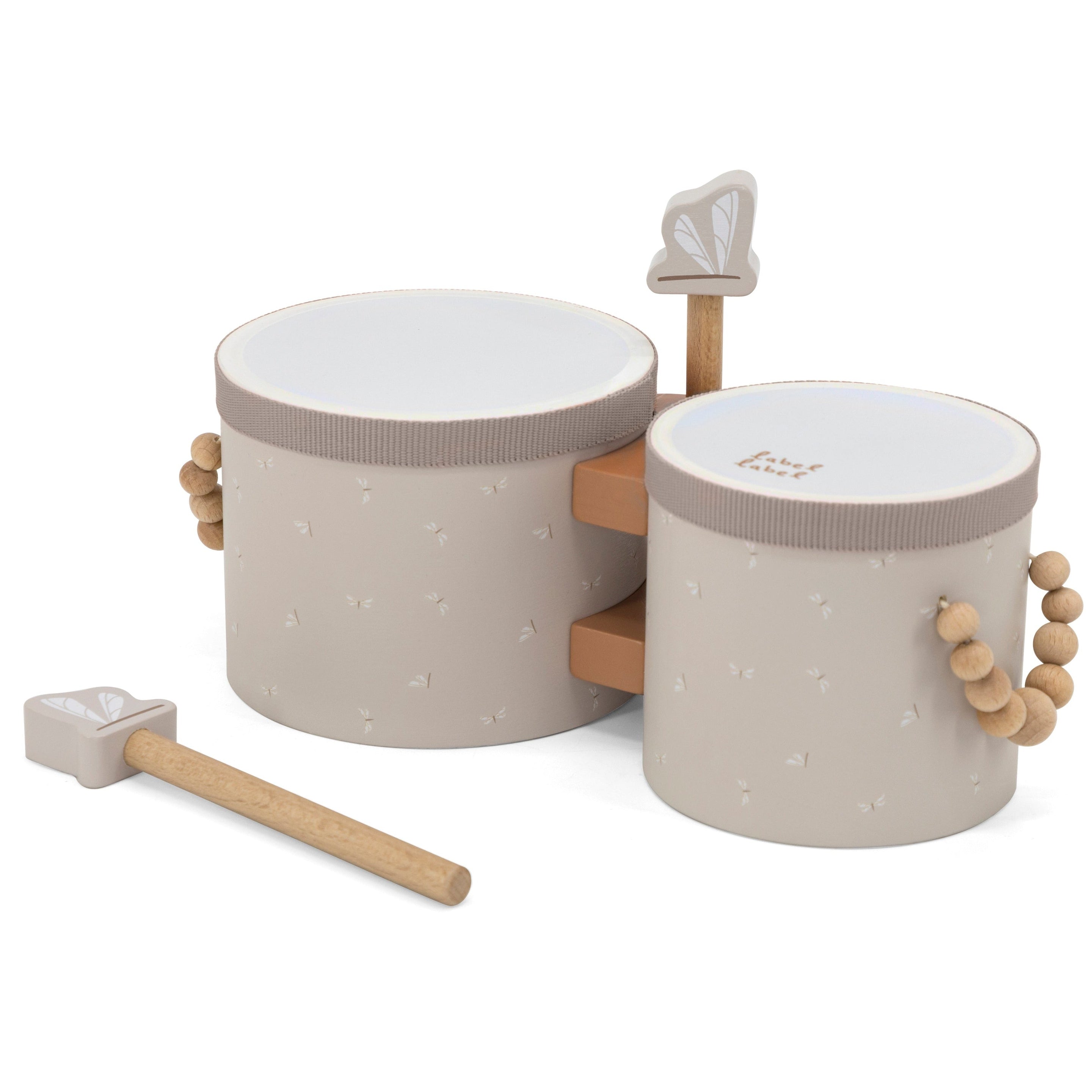 Label Label Wooden Bongo Drum | Nougat