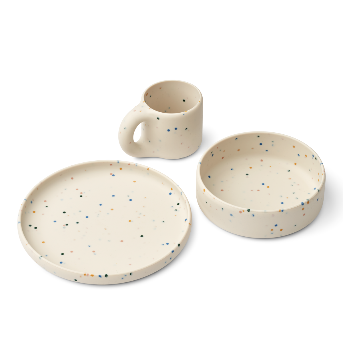 Liewood Andie Junior Dining Set | Splash Dots /Sea Shell