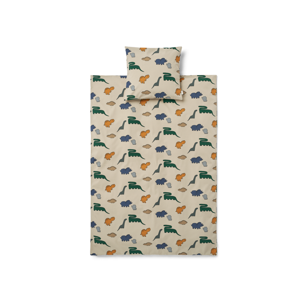 Liewood Carl Adult Printed Bedding | Dinosaurs /Fog