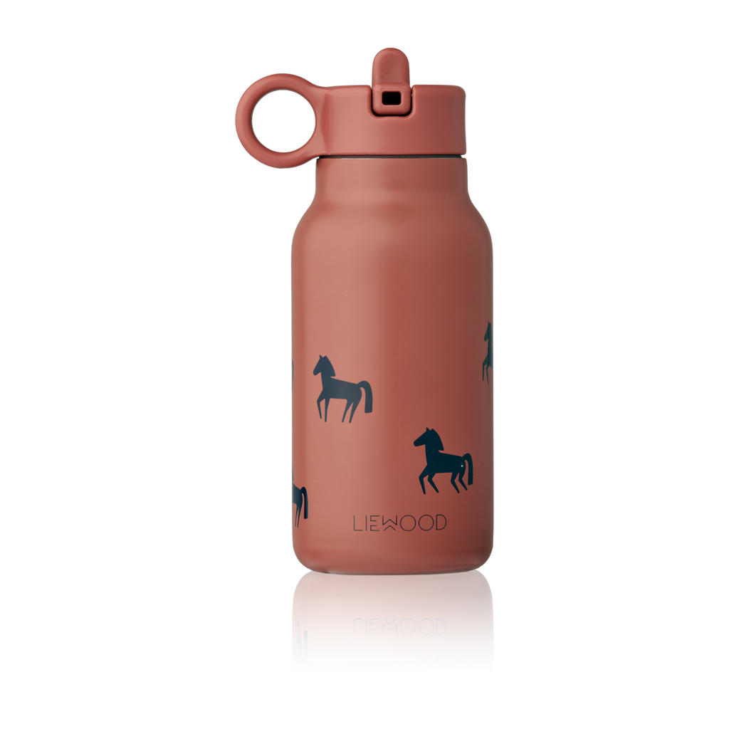 Liewood Falk Thermal drinking bottle 250ml | Horses /Dark Rosetta