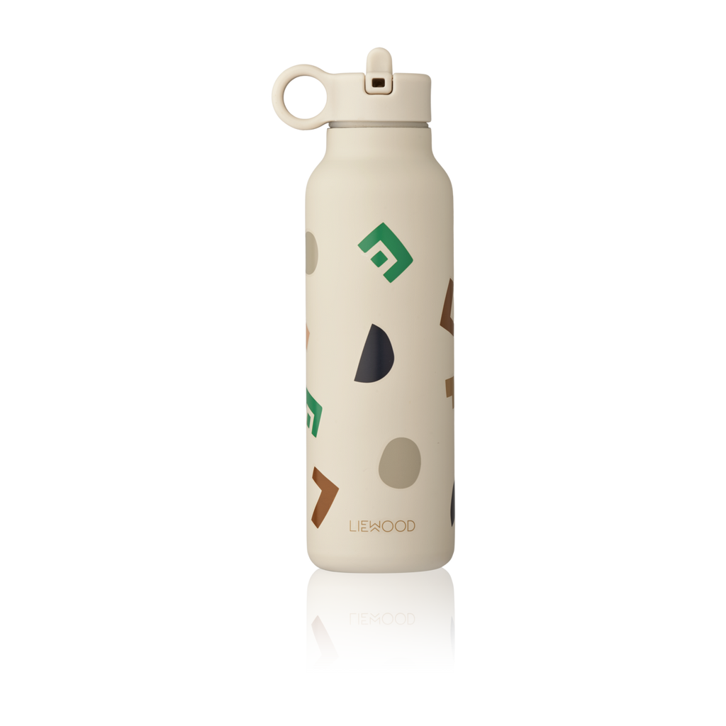 Liewood Falk Thermal drinking bottle 500ml | Graphic Alphabet /Sandy