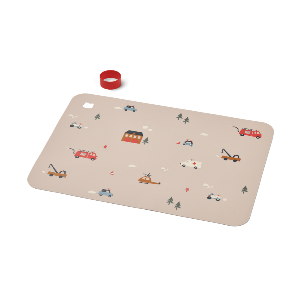 Liewood Jude Placemat | Emergency Vehicle /Sandy