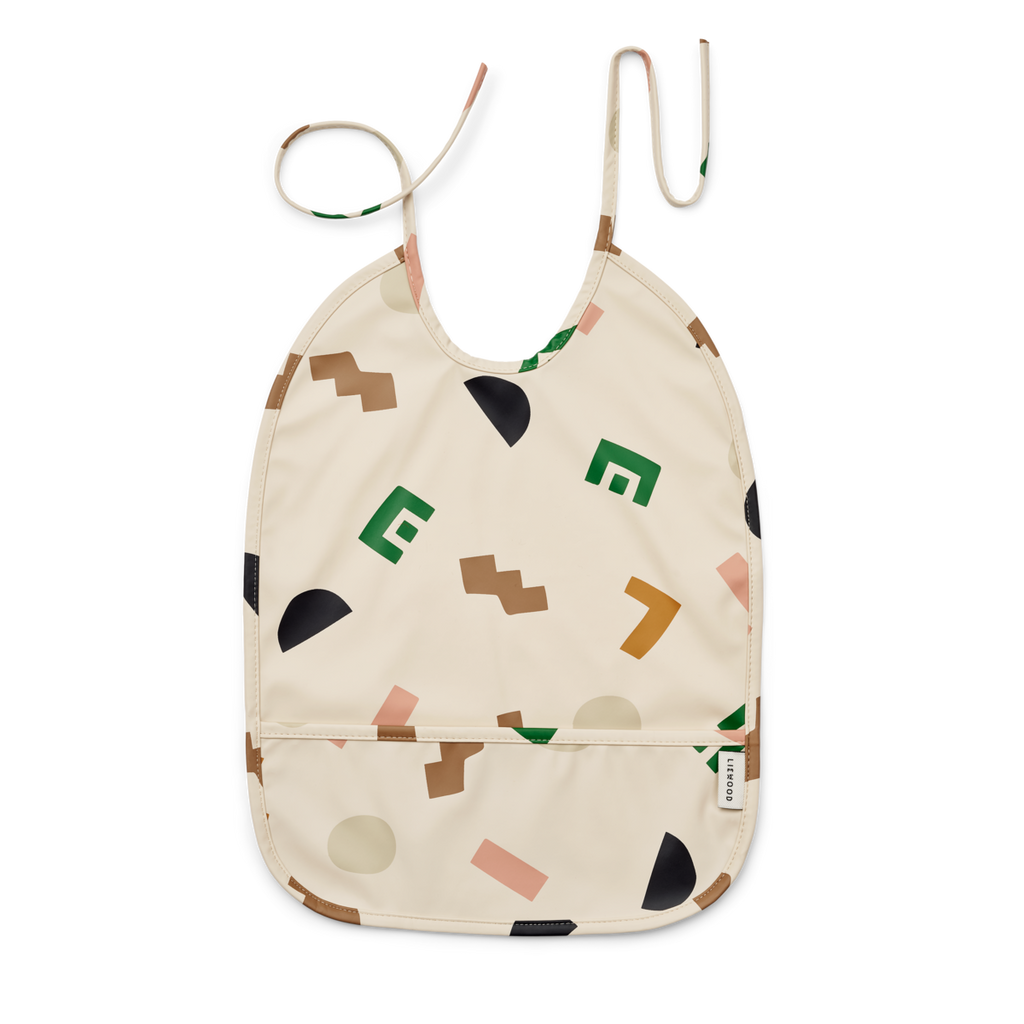 Liewood Lai Waterproof Bib | Graphic Alphabet /Sandy