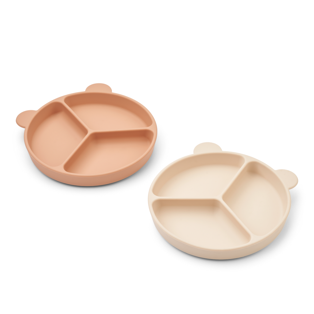 Liewood Stacy Divider Suction Plate 2-Pack | Tuscany rose /Apple blossom