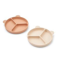 Liewood Stacy Divider Suction Plate 2-Pack | Tuscany rose /Apple blossom