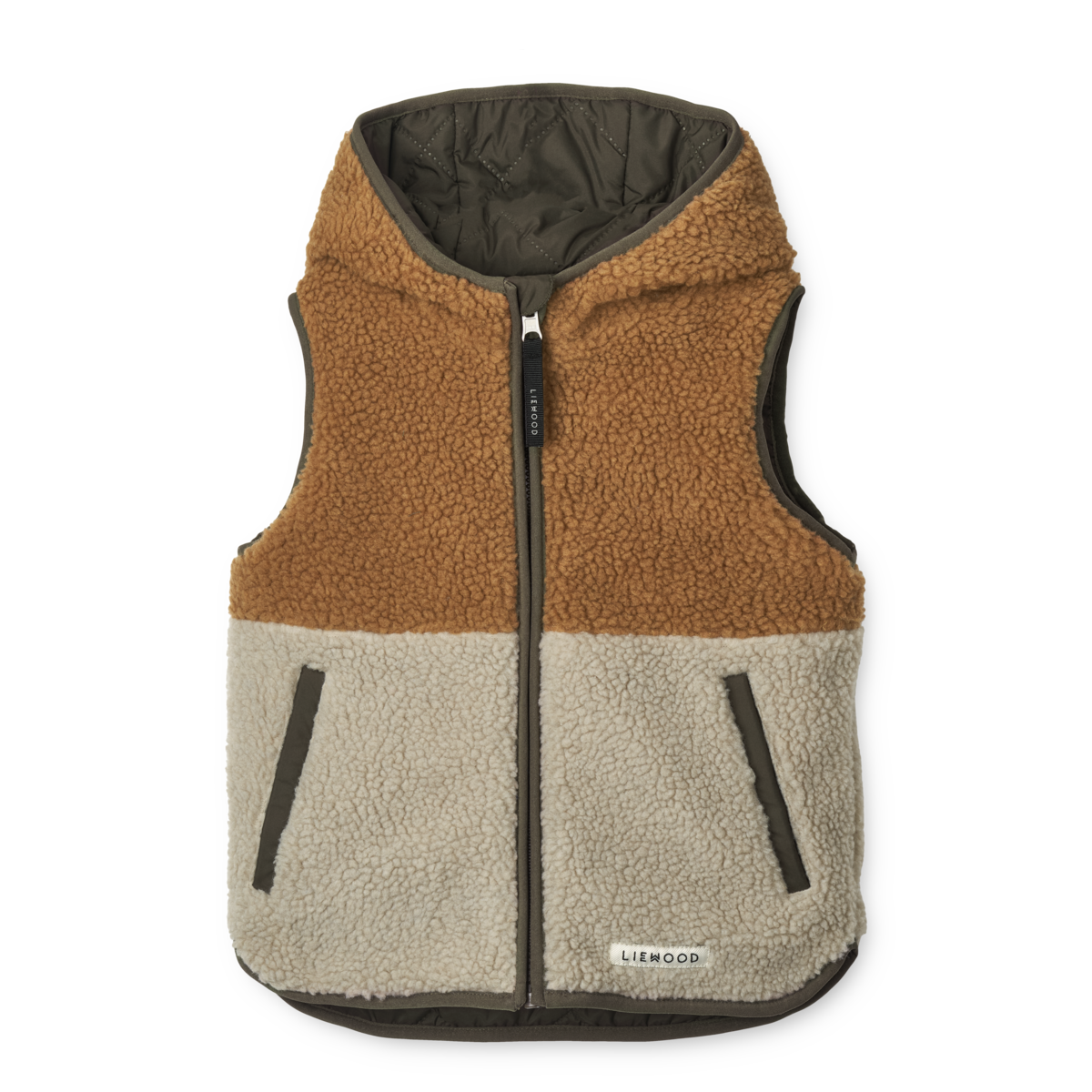 Liewood Diana Reversible Vest | Army Brown Mix