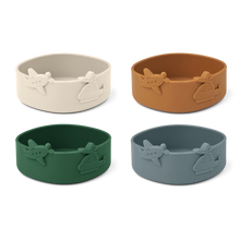 Liewood Emily Silicone Bowls 4-pack | Blue Fog Multi Mix