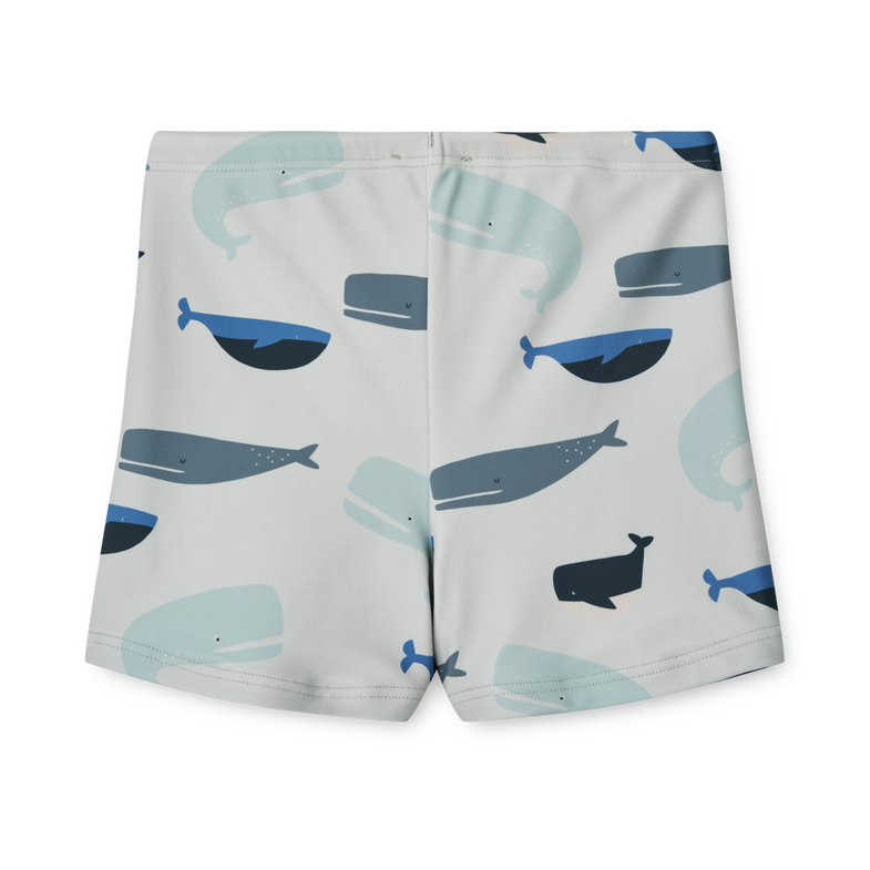 Liewood Otto Swimsuit with print | Whales /Cloud Blue