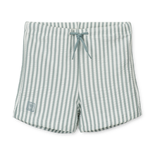 Liewood Otto Seersucker Swimsuit | Y/D Stripe: Sea Blue/White
