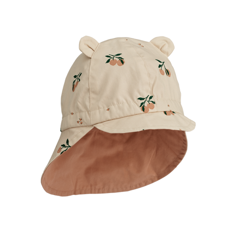 Liewood Gorm Reversible sun hat with Ears | Peach Seashell /Pale Tuscany