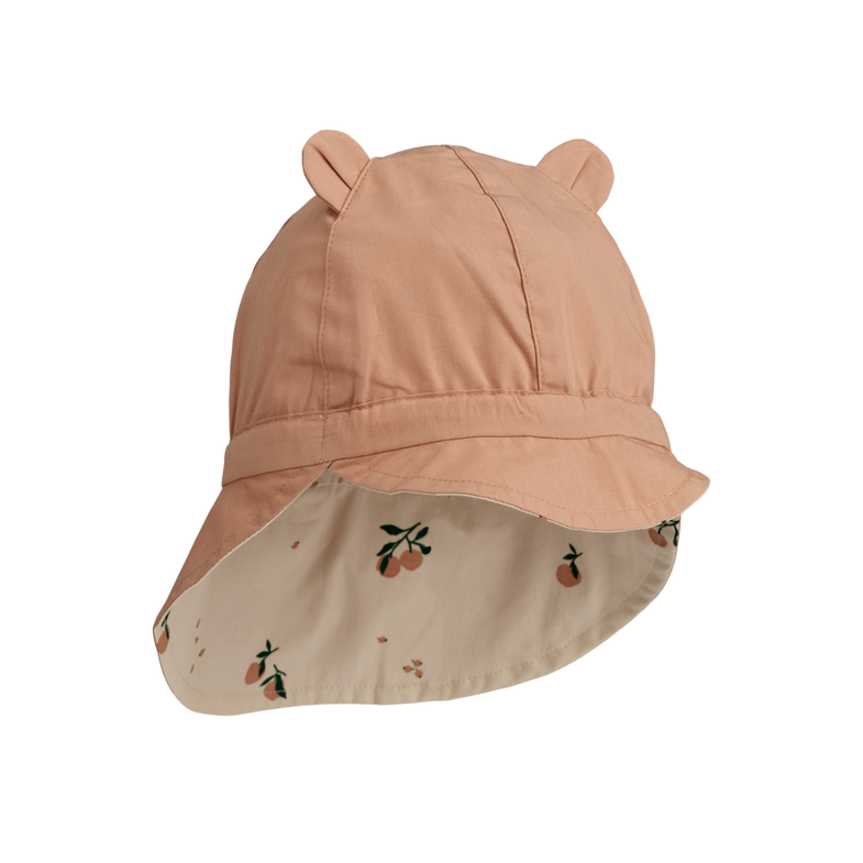 Liewood Gorm Reversible sun hat with Ears | Peach Seashell /Pale Tuscany