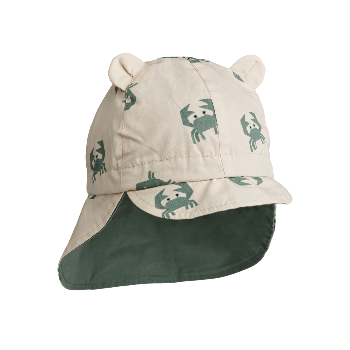 Liewood Gorm Reversible sun hat with Ears | Crab Sandy /Pepppermint