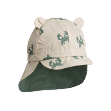 Liewood Gorm Reversible sun hat with Ears | Crab Sandy /Pepppermint