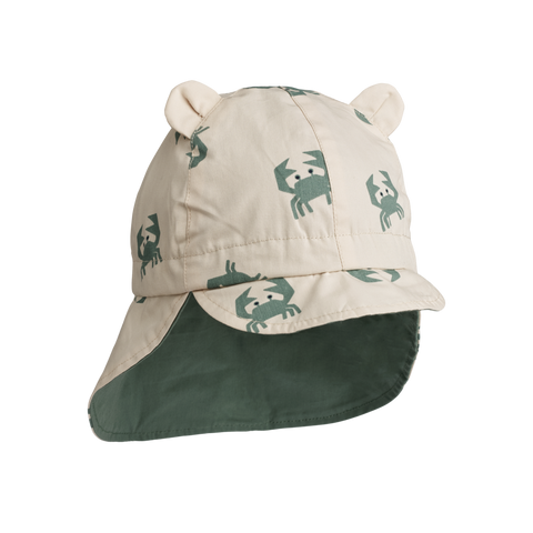 Liewood Gorm Reversible sun hat with Ears | Crab Sandy /Pepppermint