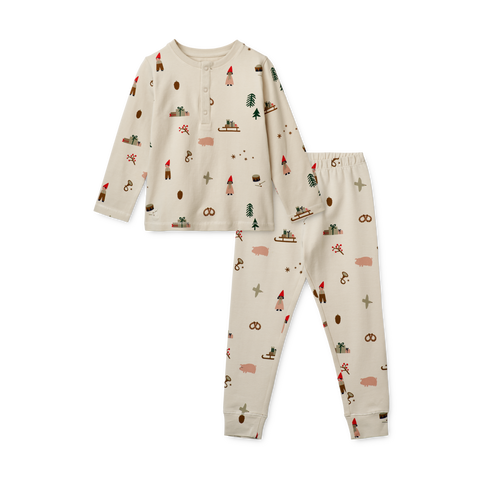 Liewood Wilhelm Pajama Set | Holiday Sandy