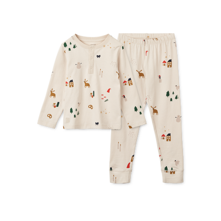 Liewood Wilhelm Printed Pyjama Set | Holiday / Sandy