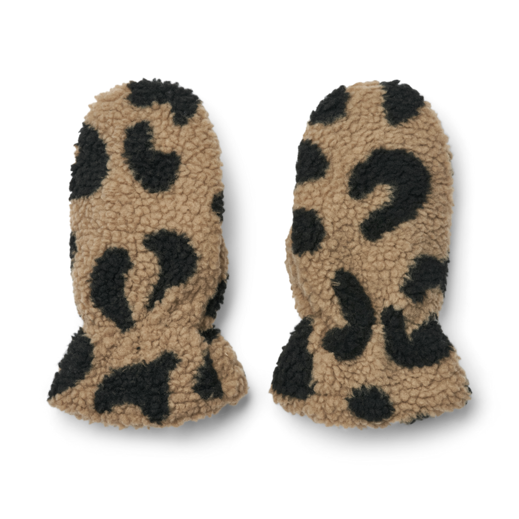 Liewood Grethe Pile Gloves | Mega Leo /Oat mix