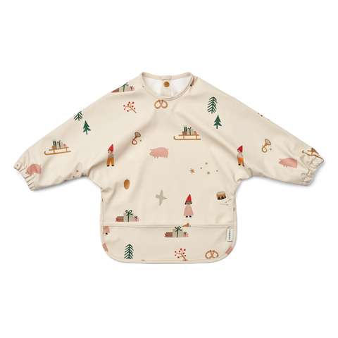 Liewood Merle Cape Bib with sleeves | Holiday /Sandy Mix