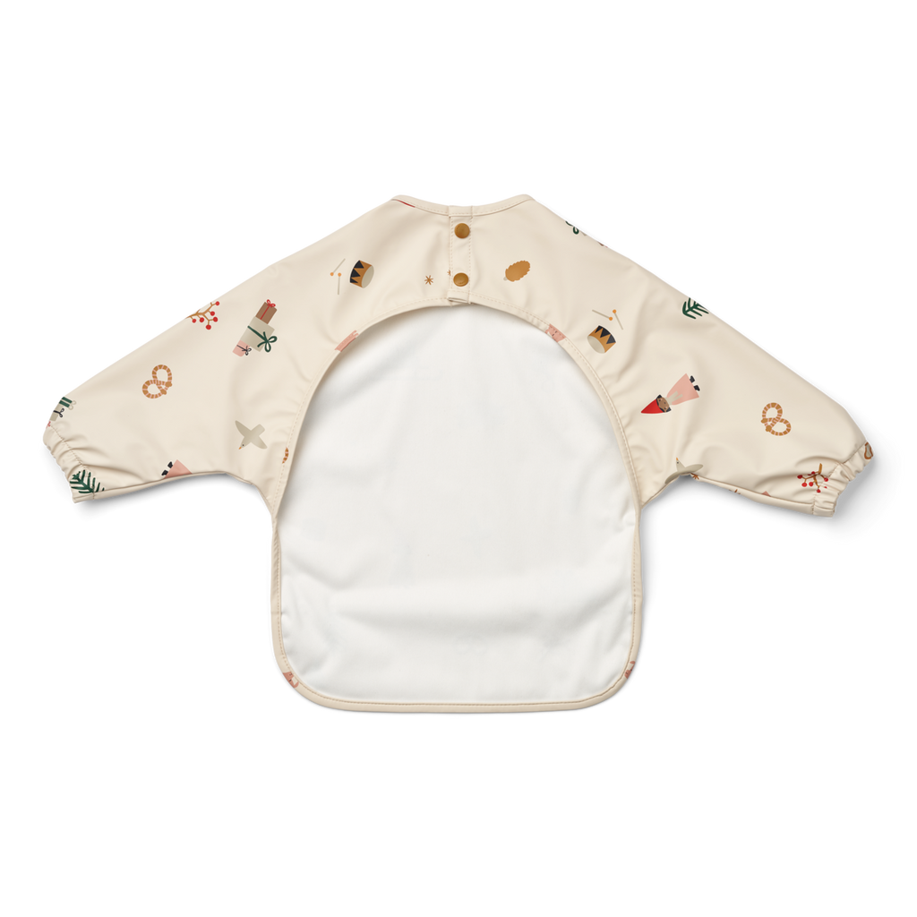 Liewood Merle Cape Bib with sleeves | Holiday /Sandy Mix