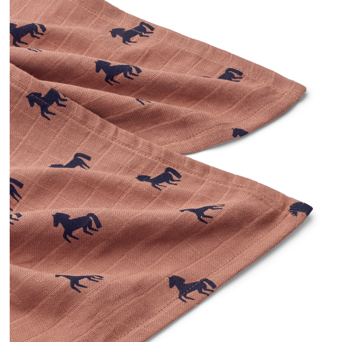 Liewood Lewis Muslin Sheet 2-Pack | Horses /Dark Rosetta